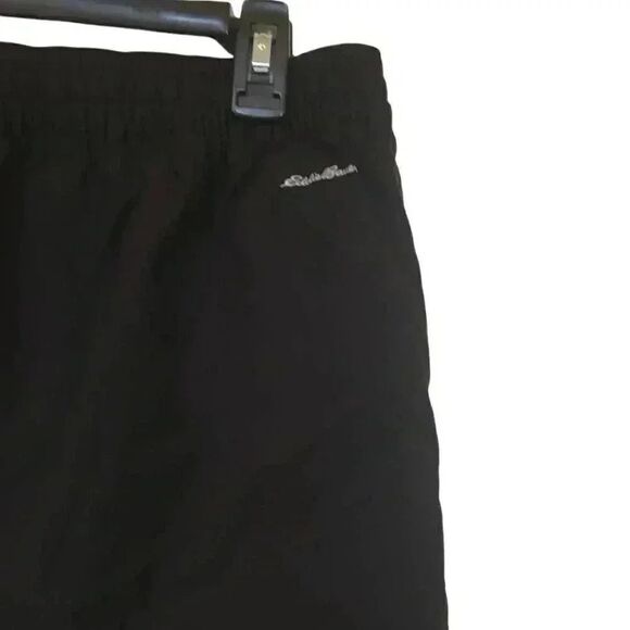 Eddie Bauer Women's Black Nylon/Spandex Tulip Faux Wrap Drawstring Skort - Picture 9 of 13